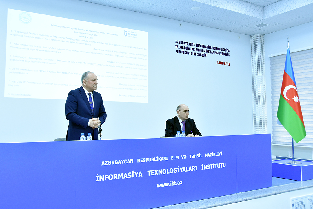 Azərbaycan Texniki Universiteti və İnformasiya Texnologiyaları İnstitutu arasında əməkdaşlıq perspektivlərinin müzakirəsi, Elm və Təhsil Nazirliyi, Elm ve Tehsil Nazirliyi, Azərbaycan Respublikası Elm və Təhsil Nazirliyi, Azerbaycan Respublikasi Elm ve Tehsil Nazirliyi, Elm və Ali Təhsil üzrə Dövlət Agentliyi, Elm və Ali Təhsil, AMEA, Azərbaycan Milli Elmlər Akademiyası, Elmler Akademiyasi, İnformasiya Texnologiyaları İnstitutu, İnformasiya Texnologiyaları, AMEA ITI, AMEA İTİ, İTİ, ITI, ikt.az, ict.az, ict, ikt, www.ict.az, www.ikt.az, Rasim Aliguliyev, Rasim Əliquliyev, RM Əliquliyev, Əliquliyev Rasim, Academician Rasim Aliguliyev